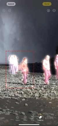 انتخاب افراد برای حذف در آیفون با ابزار clean up