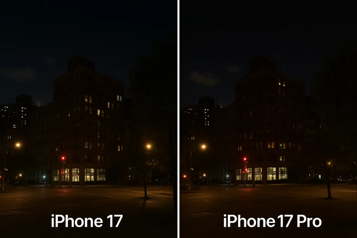 عکاسی با آیفون 17 در نور کم و شب