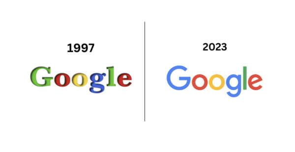 لوگوی گوگل 1997 و 2023